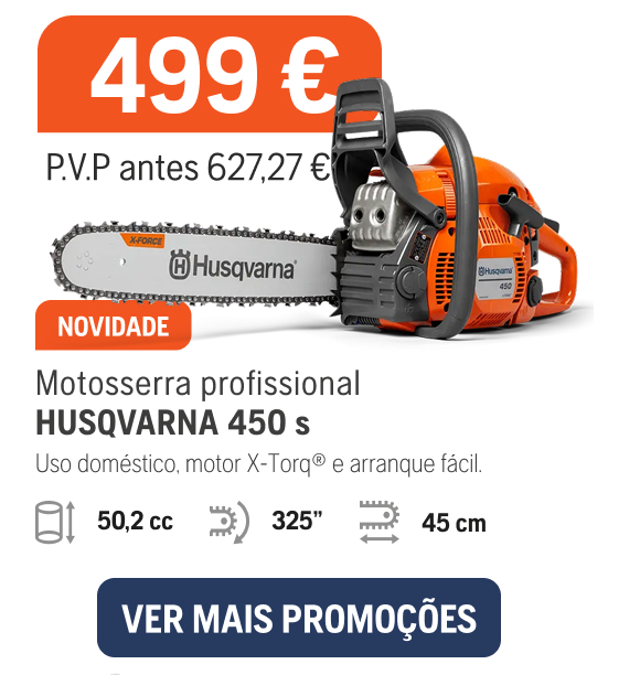Motosierra uso intensivo Husqvarna 450s, 499€