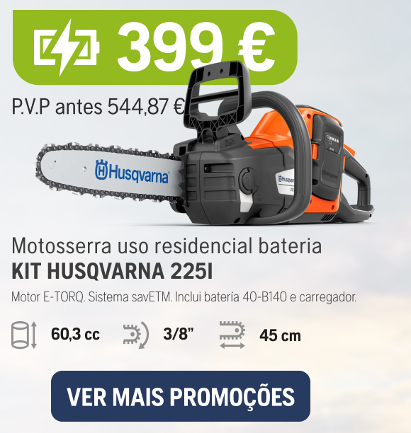 Motosierra uso residencial batería Kit Husqvarna 225i, 429€